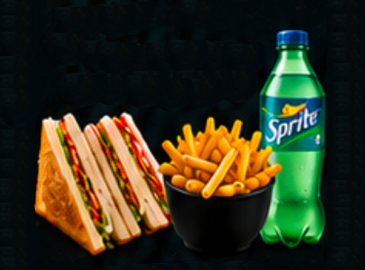 Grilled Veg Sandwich, Fries, Cold drink 250ml